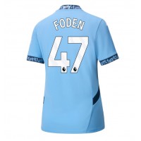 Koszulka piłkarska Manchester City Phil Foden #47 Strój Domowy dla kobiety 2024-25 tanio Krótki Rękaw